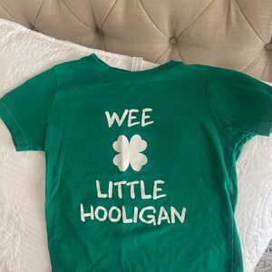 Rabbit Skins Green Tee with Shamrock Print